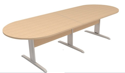 Mesa Reunião Oval Bipartida - Frontal BP 350 X 120 (RP)